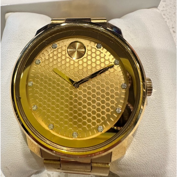 Movado gold and diamond watch. - Picture 12 of 12